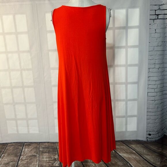 Eileen Fisher Cowl Neck Red sleeveless casual jersey summer Dress Size Small - Picture 5 of 10